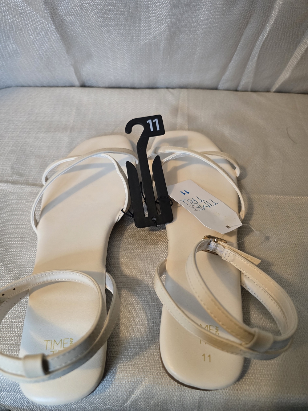 Women’s White Strappy Ankle Strap Sandals